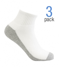 3-Pack Rib Top Quarter Sport Sock